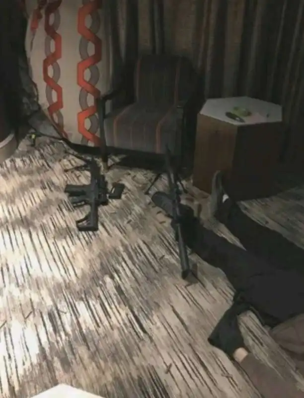 foto della stanza di stephen paddock a las vegas