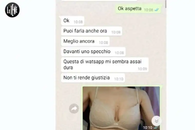 i messaggi del regista napoletano a giorgia ferrero a le iene 