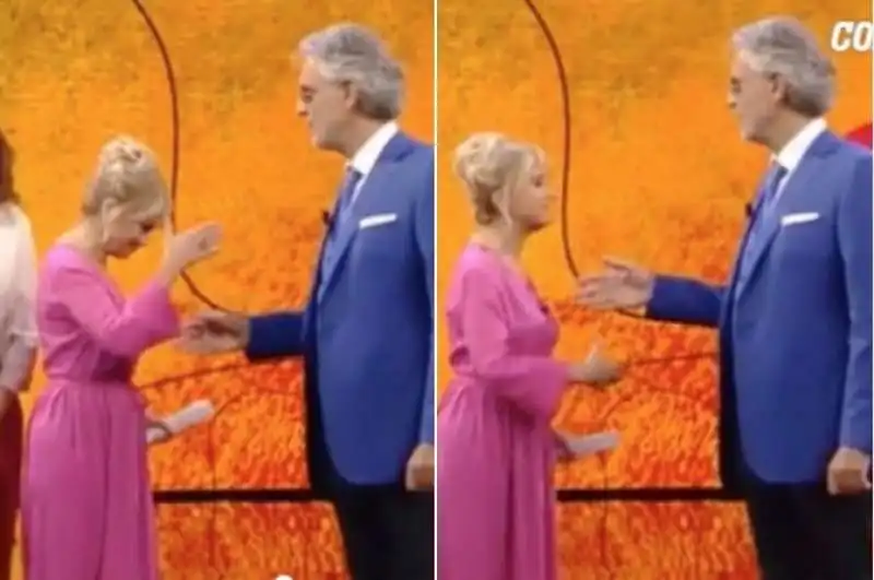 LA GAFFE DI LUCIANA LITTIZZETTO NEL DARE LA MANO A ANDREA BOCELLI