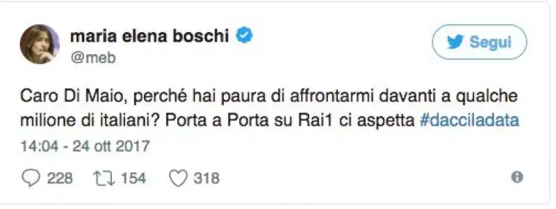 MARIA ELENA BOSCHI SFIDA LUIGI DI MAIO