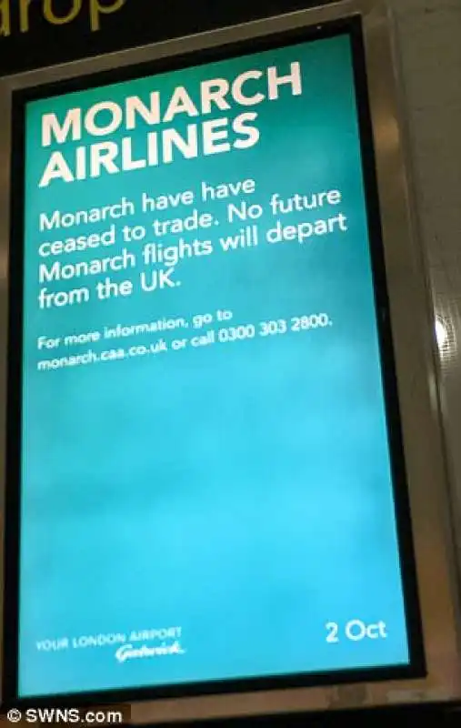 monarch airlines fallita