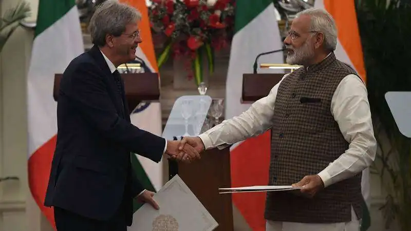 paolo gentiloni  narendra modi