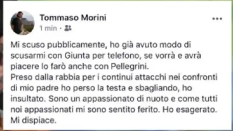 TOMMASO MORINI scuse