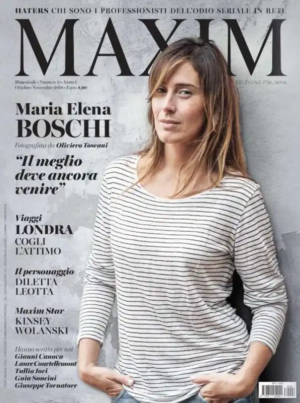 backstage del servizio fotografico della boschi su maxim 8