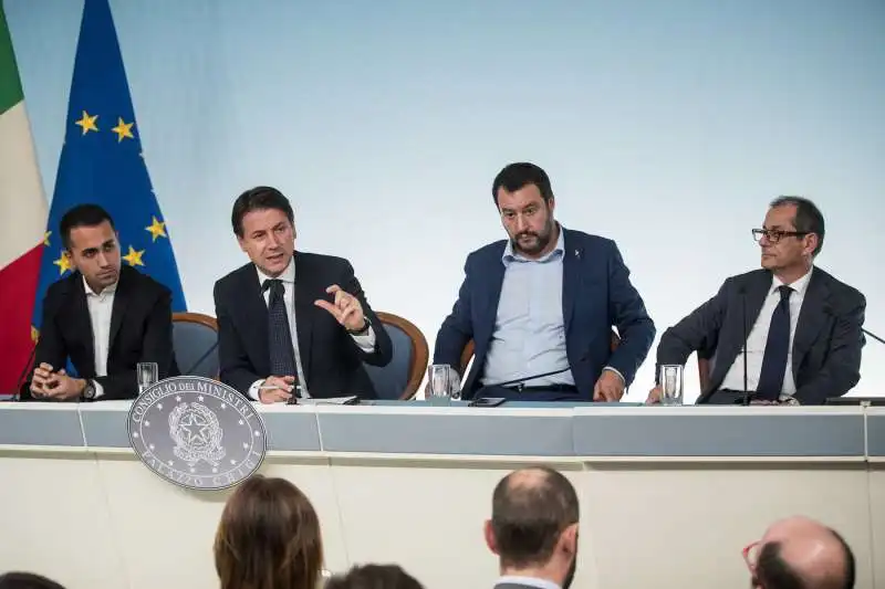 di maio conte salvini tria