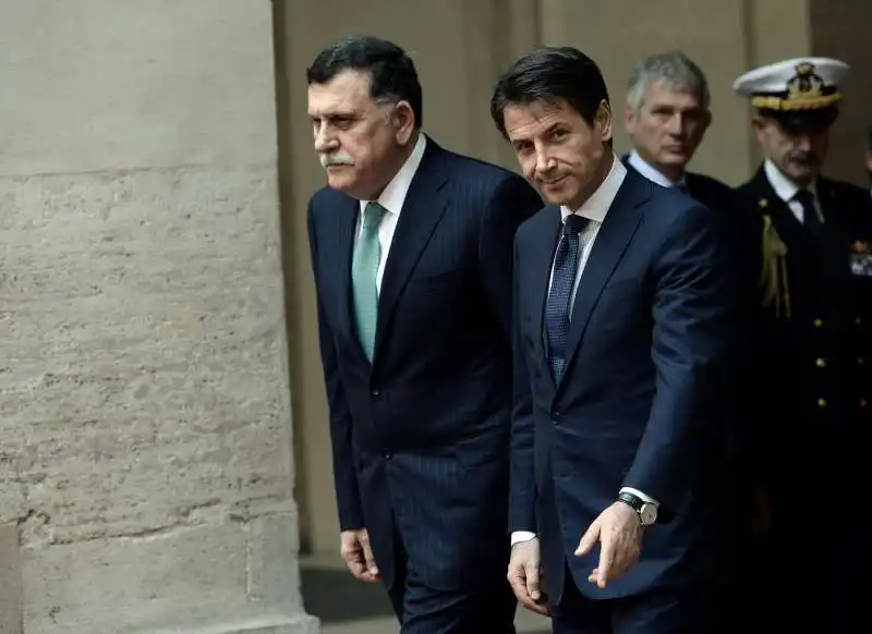 giuseppe conte incontra fayez al serraj 1