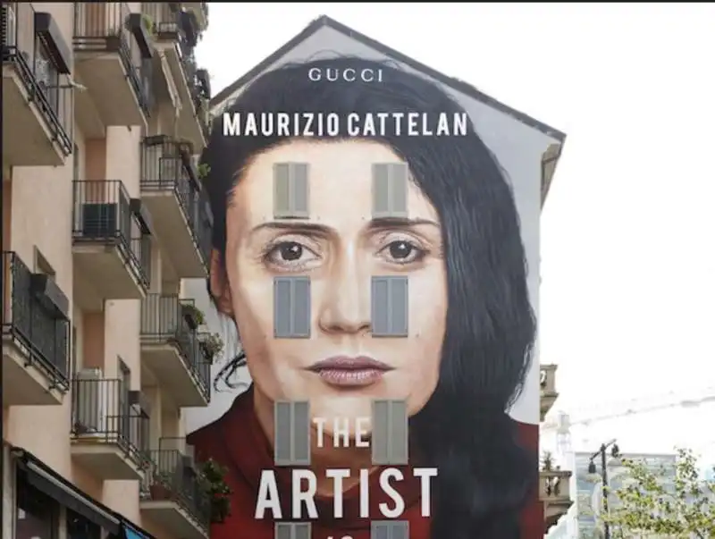 i murales di cattelan con marina abramovic 4