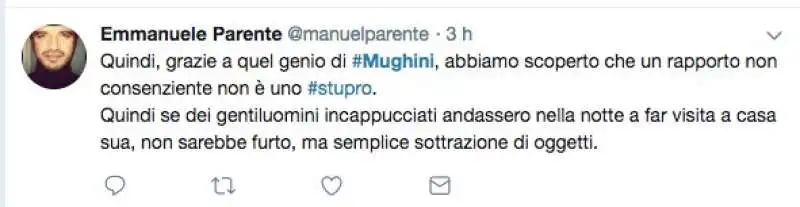 i tweet contro mughini per le parole su stupro e rapporto non consenziente  10