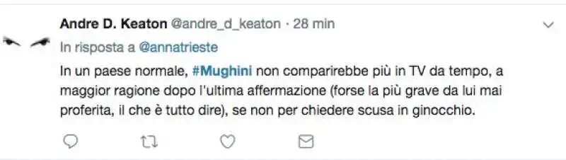 i tweet contro mughini per le parole su stupro e rapporto non consenziente  4