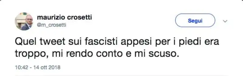 I TWEET DI MAURIZIO CROSETTI