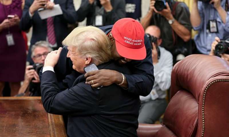 kanye west e trump