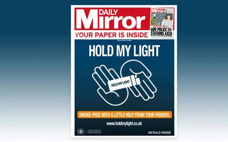 lo spot anti fumo di philip morris sul daily mirror 5