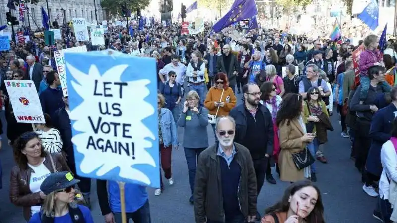 LONDRA - MANIFESTANTI CONTRARI ALLA BREXIT  