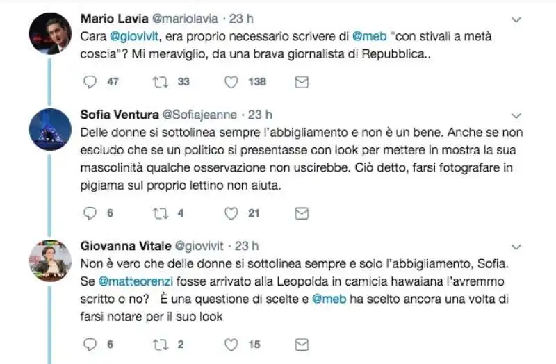 MARIO LAVIA E GIOVANNA VITALE SULLO STIVALE A META COSCIA DELLA BOSCHI