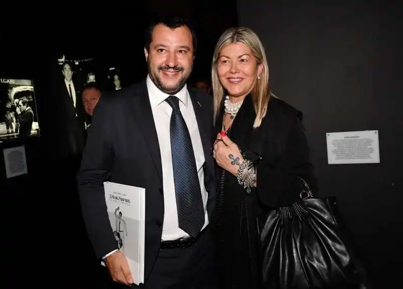 matteo salvini con la moglie di barillari antonella mastrosanti