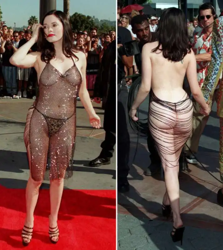 rose mcgowan agli mtv  music awards nel 1998