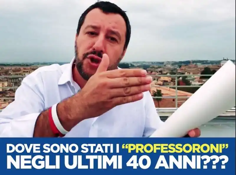 SALVINI E IL VIDEO CONTRO I PROFESSORONI