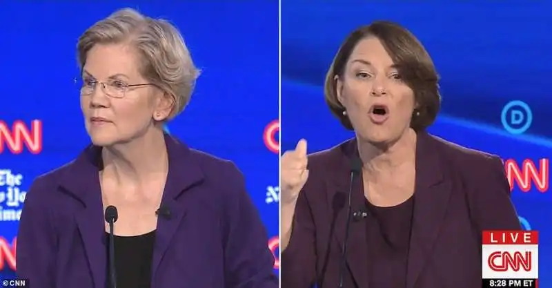 elizabeth warren vs amy klobuchar