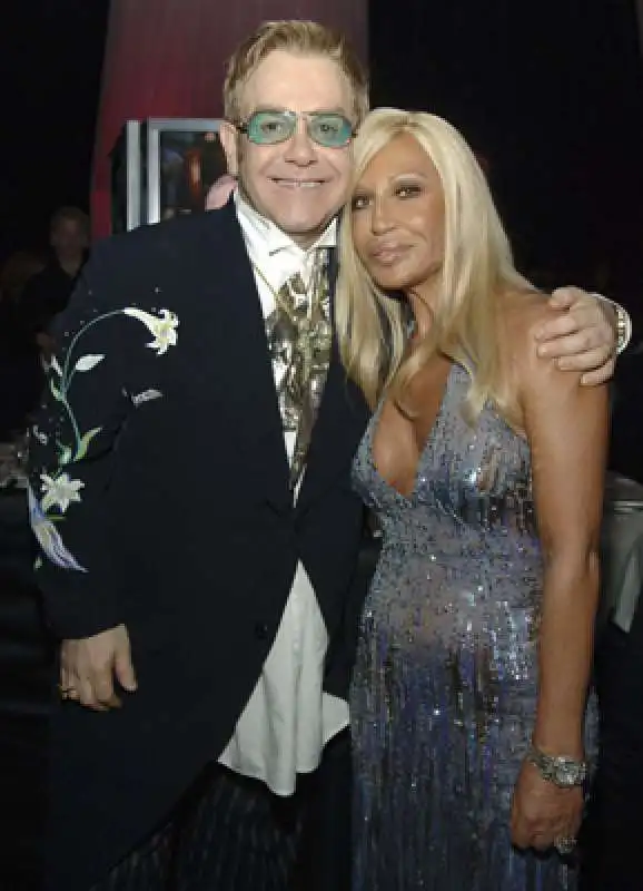 Elton John Donatella Versace 