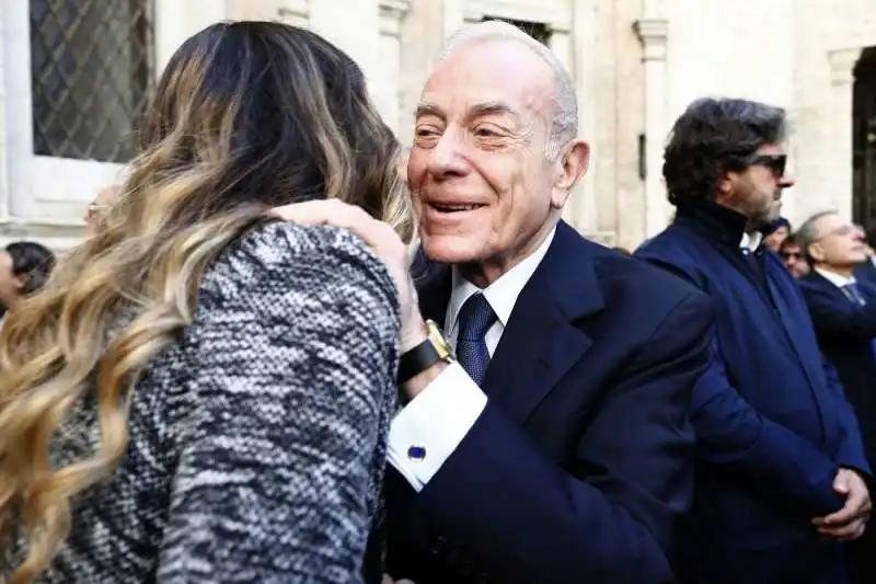 gianni letta   funerali di paolo bonaiuti