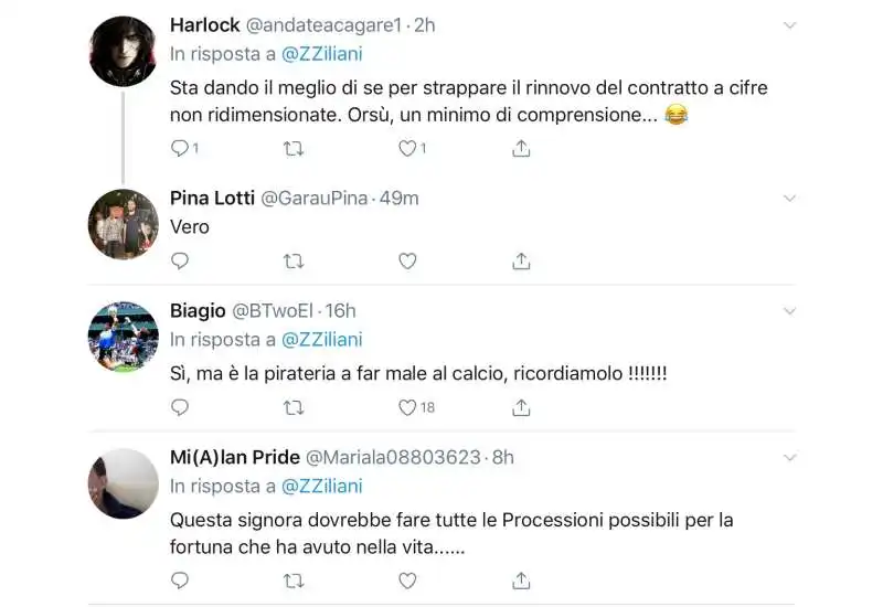 i commenti al tweet di ziliani su ilaria damico  4