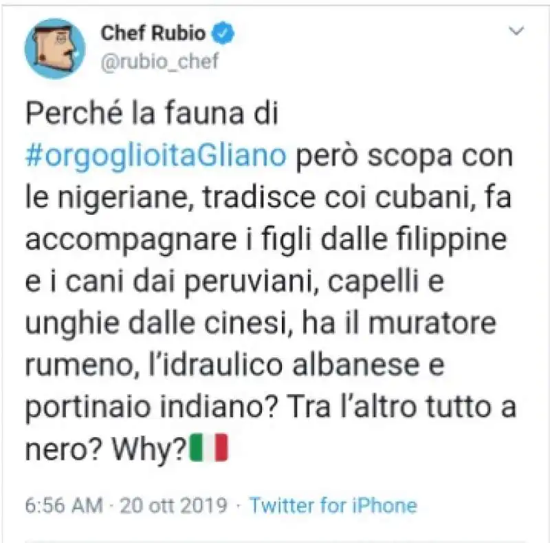 IL TWEET DI CHEF RUBIO SULLA MANIFESTAZIONE DEL CENTRODESTRA