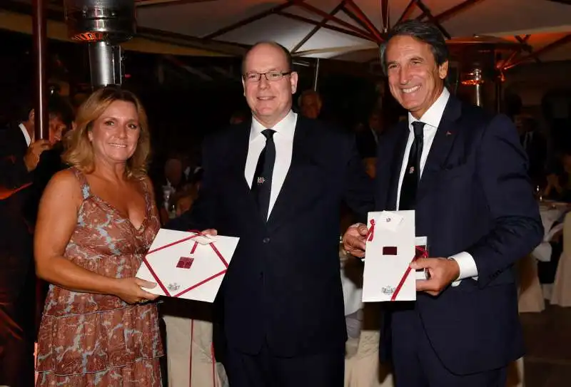 laura veneziano il principe alberto di monaco e il presidente massimo veneziano  foto di bacco