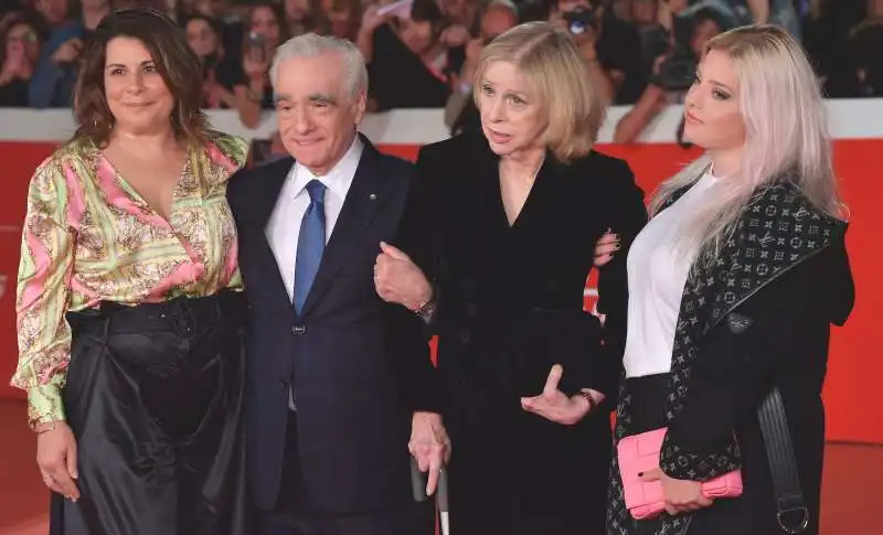 martin scorsese con la moglie  helen morris e le figlie catherine e francesca  foto di bacco