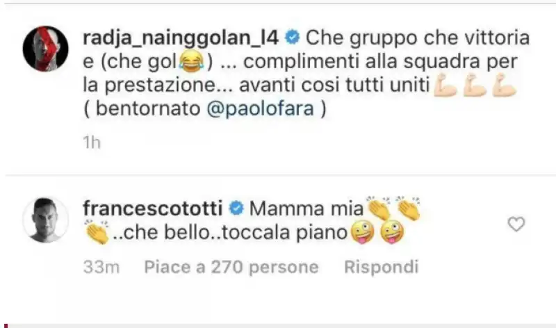 NAINGGOLAN TOTTI TWEET