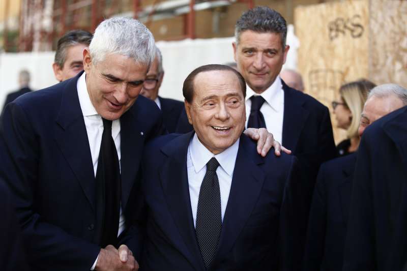 pierferdinando casini silvio berlusconi funerali di paolo bonaiuti 22