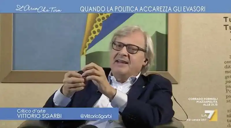 vittorio sgarbi a l'aria che tira