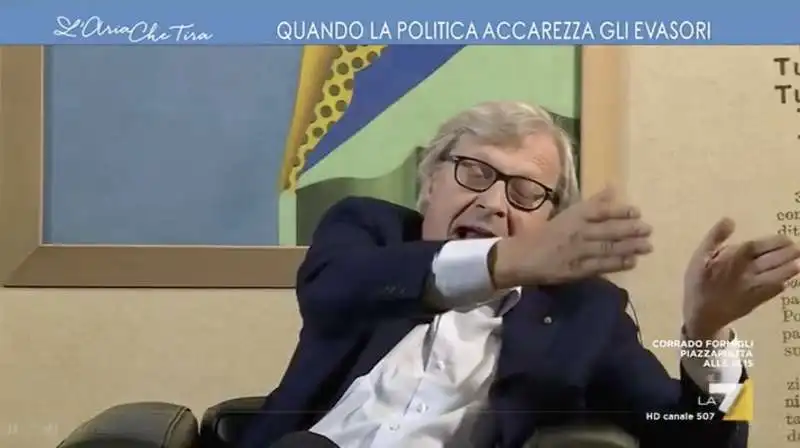 vittorio sgarbi a l'aria che tira 3