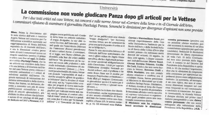 articolo giornale dell'arte di ottobre