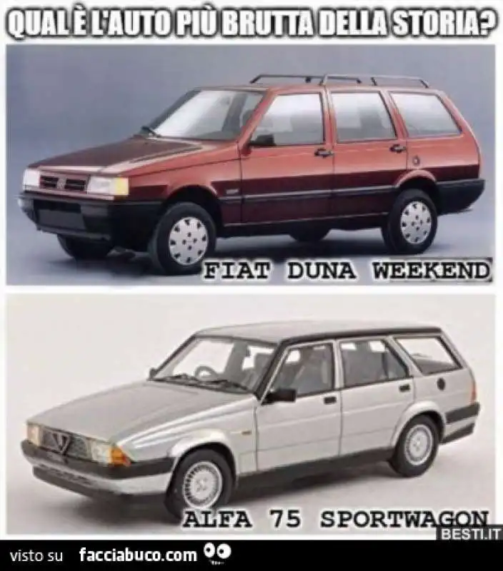 fiat duna vs alfa 75 sportwagon 