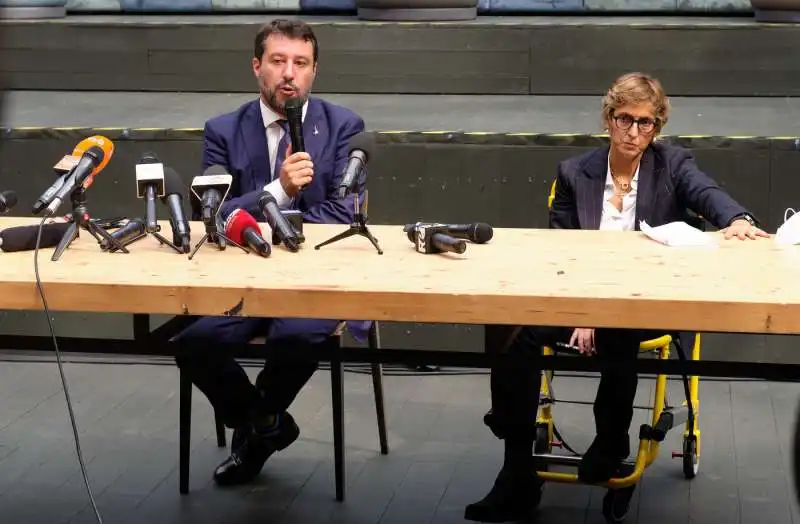 giulia bongiorno matteo salvini   conferenza stampa dopo l'udienza sul caso gregoretti 1