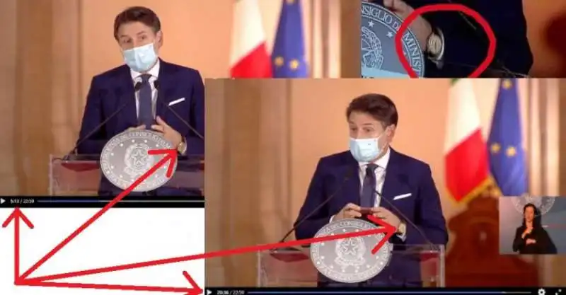 il giallo dell orologio di conte durante la conferenza stampa 1