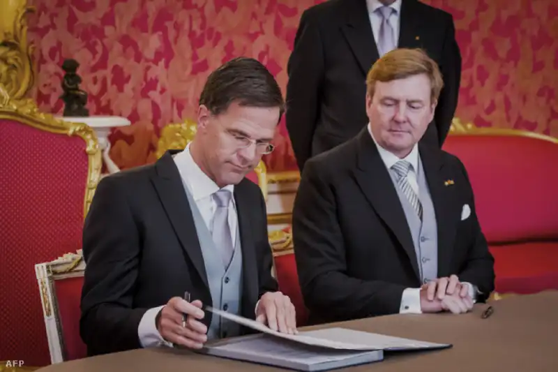 il re willem alexander e mark rutte