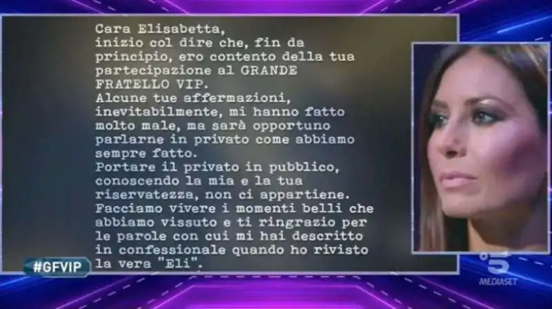 la lettera di flavio briatore a elisabetta gregoraci