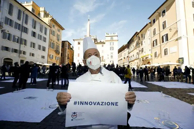 protesta dei ristoratori al pantheon 14