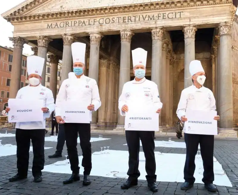 protesta dei ristoratori al pantheon 30