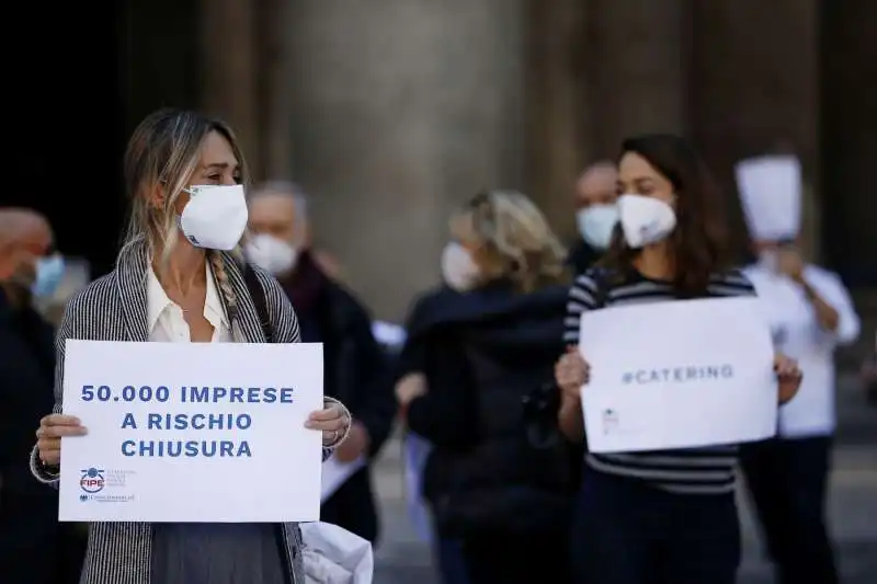 protesta dei ristoratori al pantheon 8