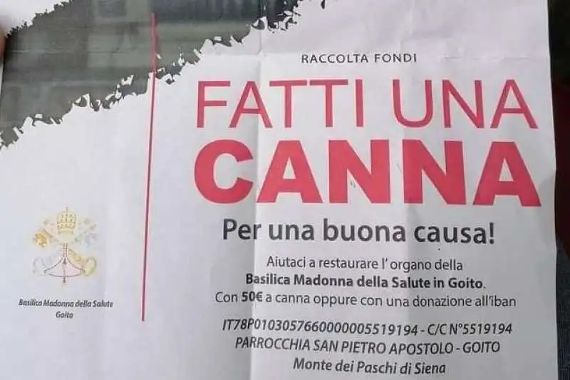 raccolta fondi fatti una canna chiesa goito