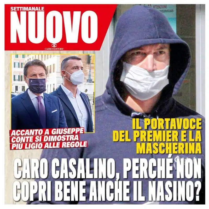 ROCCO CASALINO CON LA MASCHERINA CALATA SOTTO IL NASO