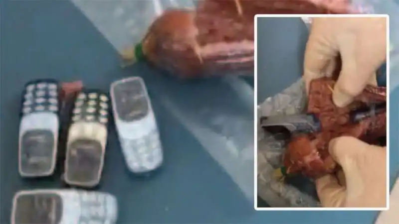 TELEFONO INTRODOTTO IN CARCERE NEL SALAME