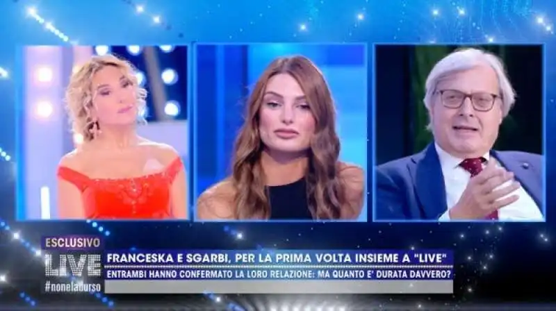 vittorio sgarbi franceska pepe live non e' la d urso 5