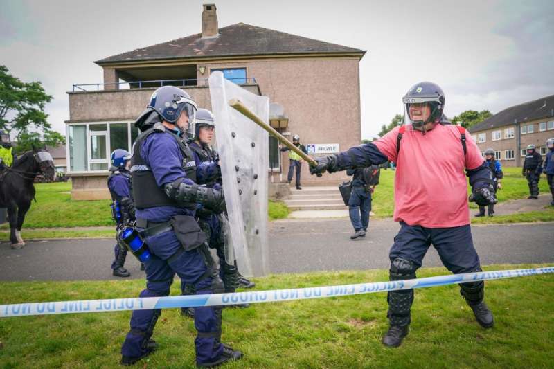 addestramento della polizia scozzese per la cop26 di glasgow 15