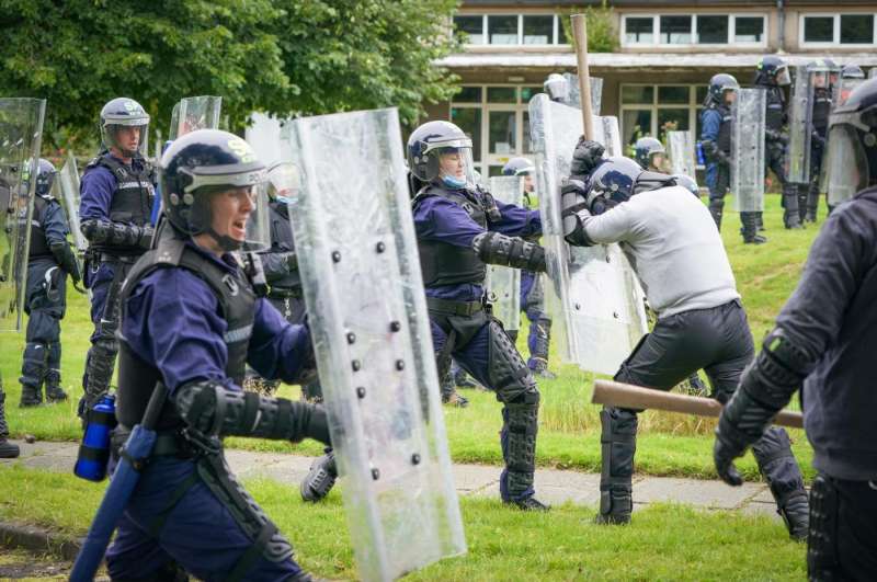 addestramento della polizia scozzese per la cop26 di glasgow 27