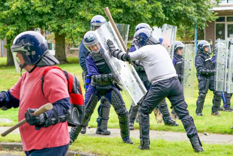 addestramento della polizia scozzese per la cop26 di glasgow 29