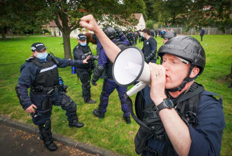 addestramento della polizia scozzese per la cop26 di glasgow 6