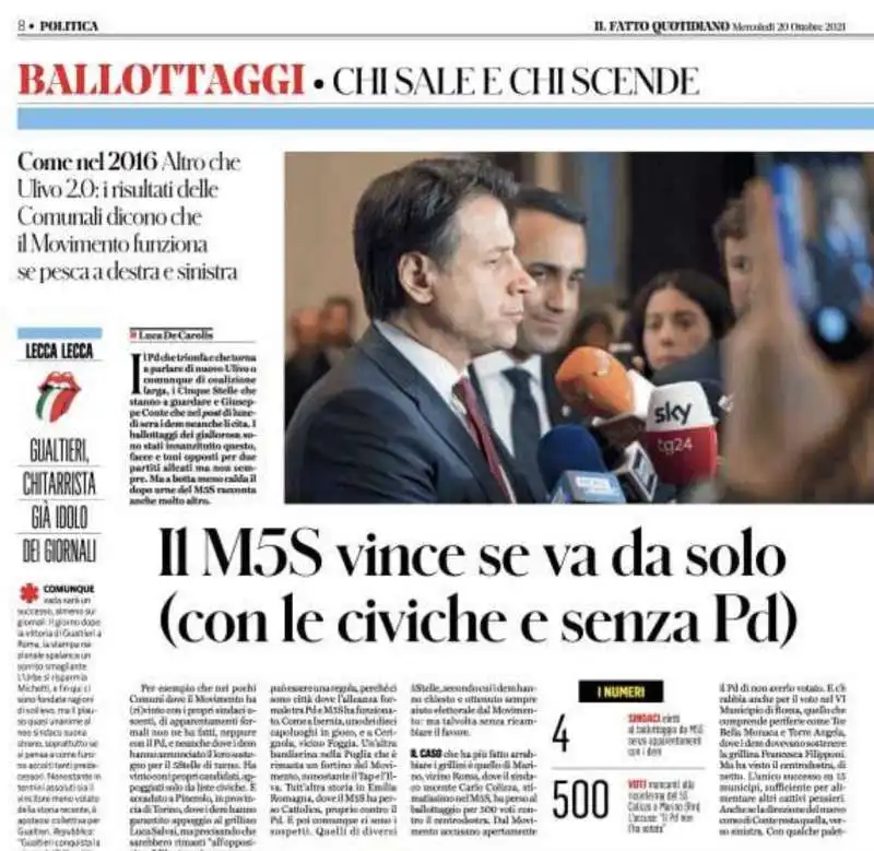 ANALISI DEL FATTO QUOTIDIANO SUL MOVIMENTO CINQUESTELLE  